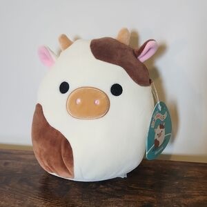 Squishmallows Brown and Cream Cow Plush